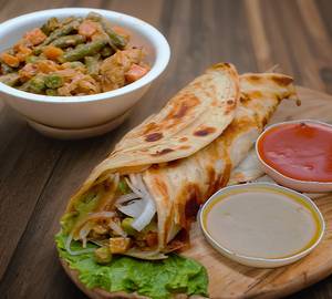 Mix veggie with paneer roll