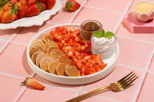 Nutella And Fresh Strawberries Pancake Cereal Bowl