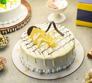 Ivory Feather Chocolate Cake