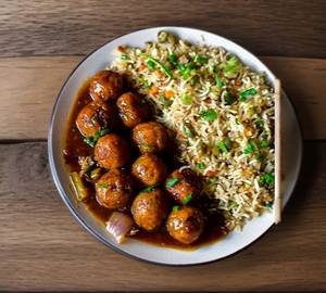 Fried rice + manchurian