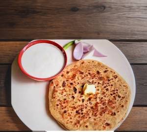 2 Parantha+dahi[small size,,]
