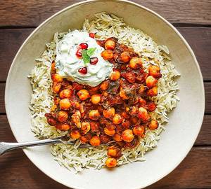 Veg Fried rice with chhole curry