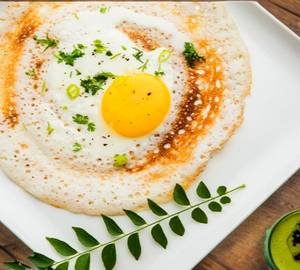 Egg dosa (2piece) with chicken kulambu