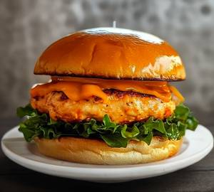Spicy chicken jalapeno burger
