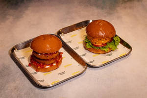 Double Trouble Burger + Veg Mexican Wave Burger