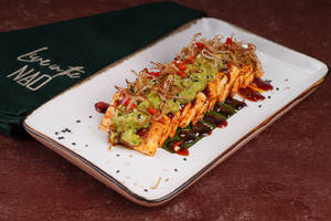 Grilled Cottage Cheese Asian Guacamole And Teriyaki