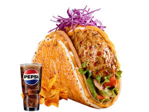 OG Double Stacker Taco(Chicken Steak) +Pepsi+Nacho
