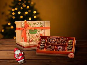 Christmas Special Treasure Chocolate Hamper with Santa Figurine