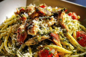 Pesto Pasta Chicken With Garlic Bread 2pcs
