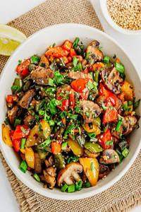 Garlic Mix Vegetable Saut With Paneer.