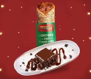 Frankie - Veg Schezwan Roll + Brownie