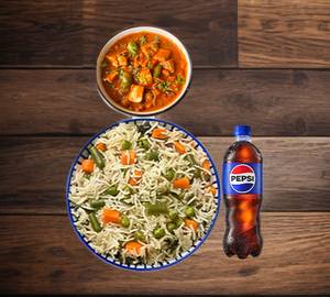 Veg Pulav+Kadai Veg  250Ml+Min Pespi
