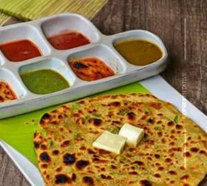 Aloo Mattar Paneer Paratha