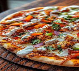 Tandoori paneer cheese pizza