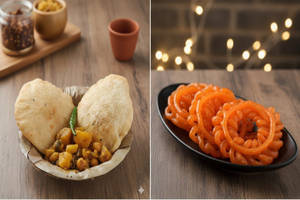 Hing Kachori + Ametti (3 Kachuri & 2 Ametti)