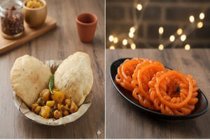 Kachori(5 Pcs) + Aloo Dum+ Jalebi (5 Pcs)