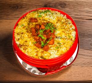 Mini Bucket Chilli Prawns  Dum Biryani