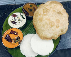 Idly (2) + Puri (1)