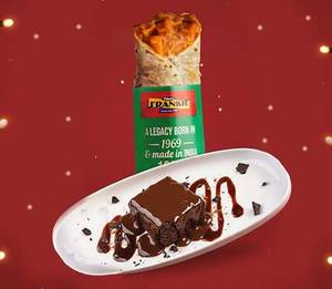 Frankie - Schezwan Paneer Roll + Brownie