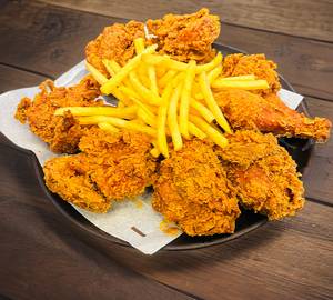 12 pcs combo fried chicken 6 kuboos 5 mayones 2 hot mayones ketchep french fries