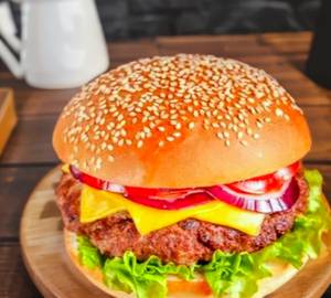 Aloo Tikki Cheese Burger