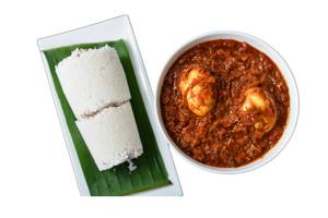 Puttu [2 Pieces] With Egg Roast