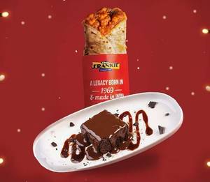 Frankie - Schezwan Chicken Roll + Brownie