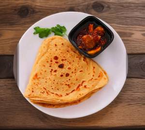 Plain Paratha With Ghee and achar