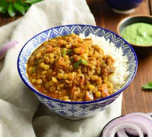 Dal fry and rice/2 roti