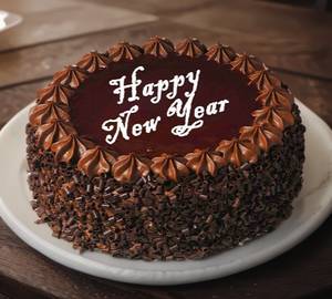 New Year Choco Chips Eggless Cake   250 Gms