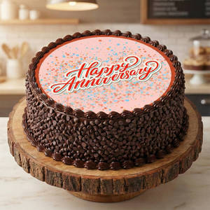 Anniversary Choco Chip Poster Cake (500 Gm)