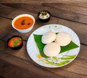 Idli [3 pieces] sambar