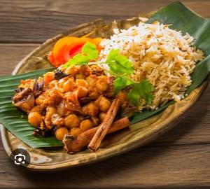 Chole Fry With Jeera Rice