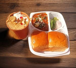Pav Bhaji With Kulhad Lassi [2 Pav]