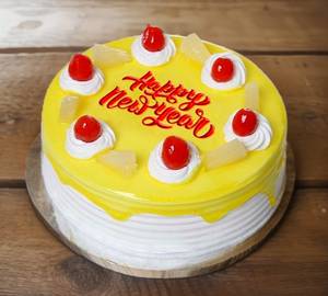 Happy New Year Pineapple Cream Cake