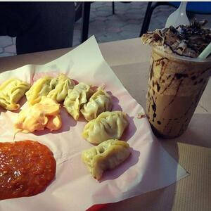 Steam Momos + Cold Coffee