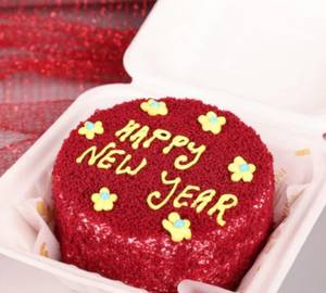 New Year Red Velvet Bento Cake