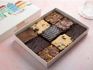 Assorted Eggless Brownies Box [9 Pcs]