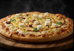 Corn Paneer Schezwan Pizza
