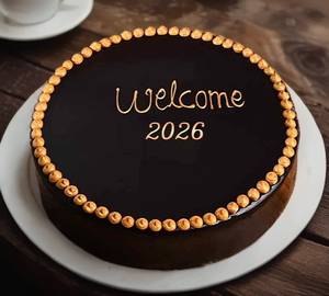 New Year Chocolate Truffle Cake