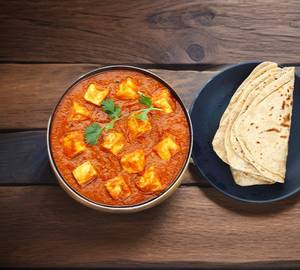Roti with paneer masala curry