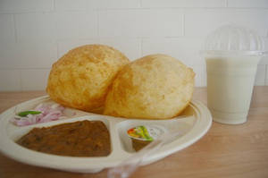 Chole Bhature + Sweet Lassi