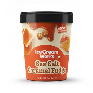 Sea Salt Caramel Fudge Ice Cream (500 Ml Tub)