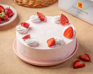 Eggless Strawberry Fresh Cream Cake