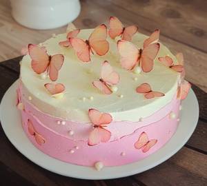 Pineapple  butter fly theme cake 350 gm small