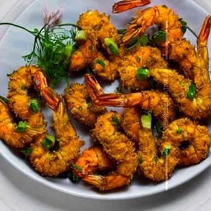 Golden Fried Prawns