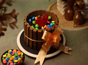 Eggless Kit Kat Cake