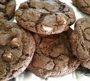 Chocolate cookie with white chocolate chips