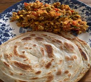 2 Egg Bhurji + 2 Plan Paratha