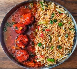 Fried Rice +Manchurian